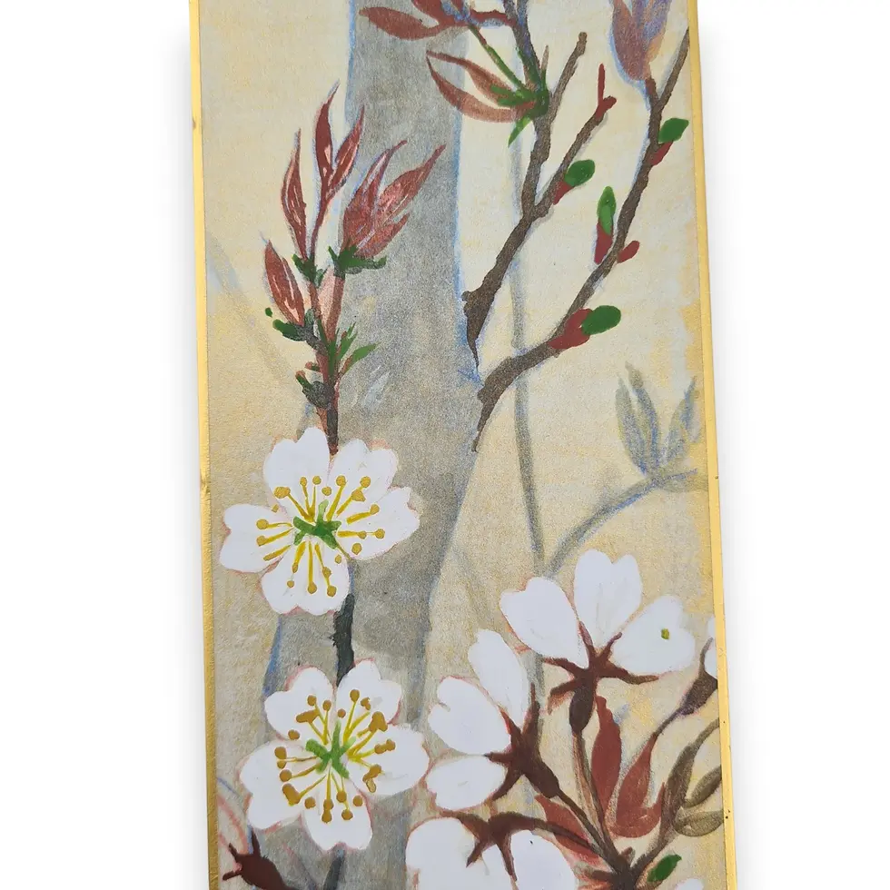 Miniatura: dipinto tanzaku giapponese sakura