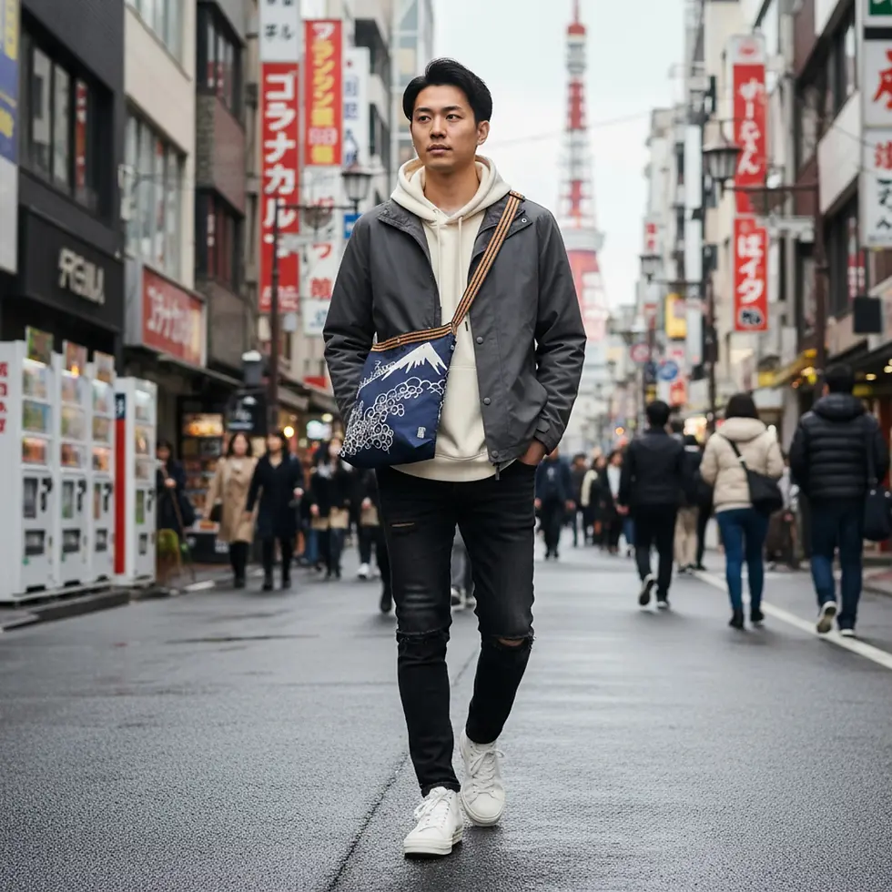 borsa giapponese grembiule maekake fuji