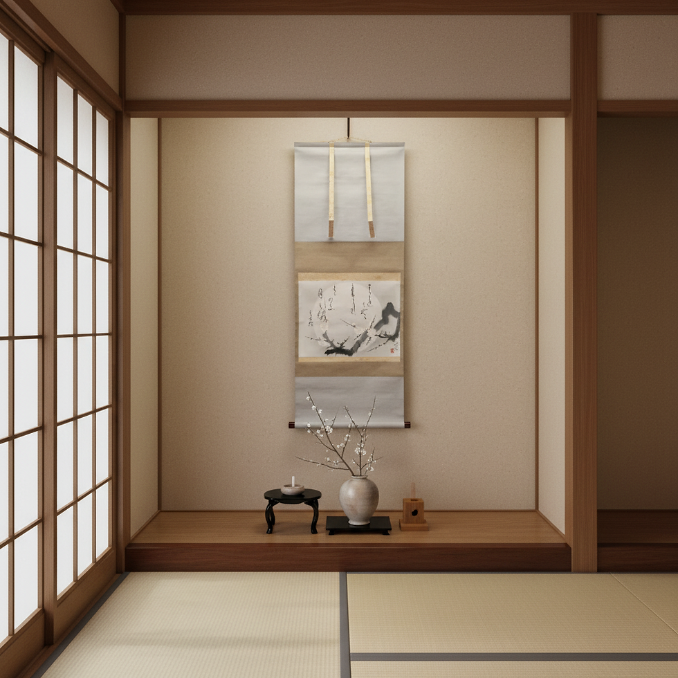 dipinto giapponese kakejiku haiku