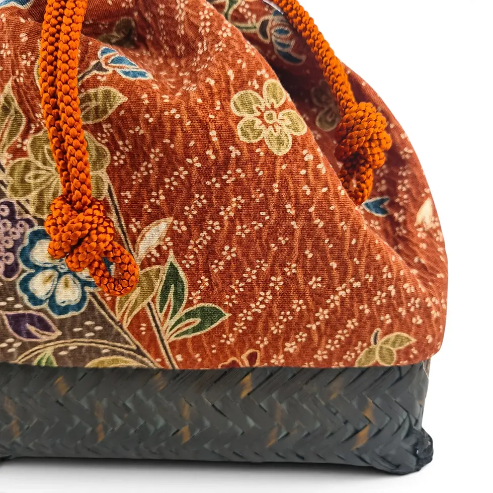 Miniatura: borsa giapponese kinchaku cestino maiko