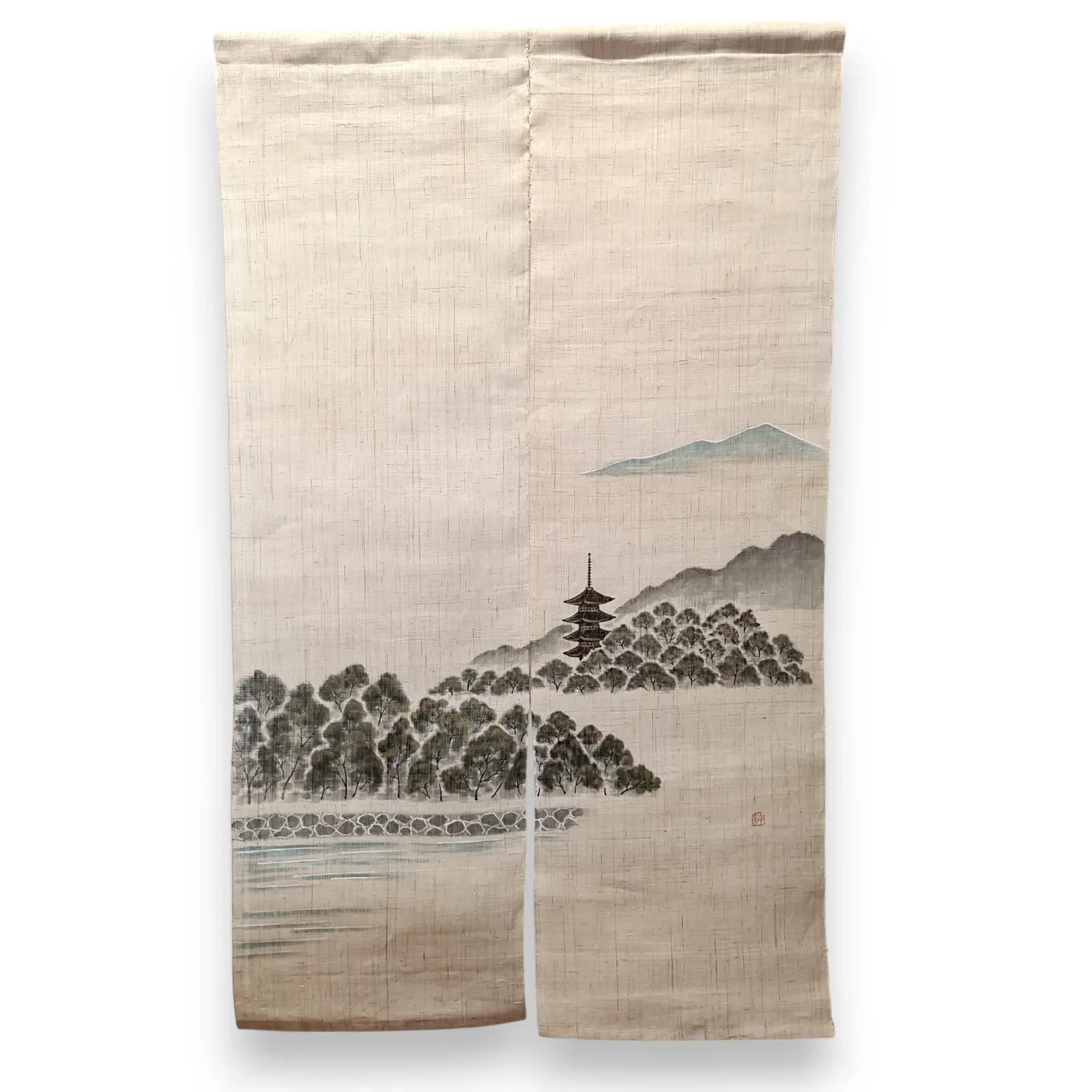 tenda noren giapponese pagoda nara