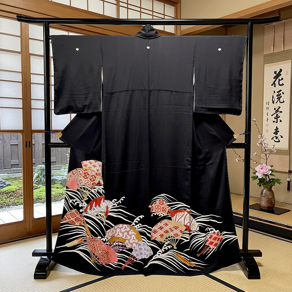 kimono giapponese kurotomesode