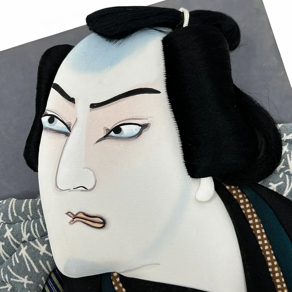 Miniatura: hagoita giapponese kabuki