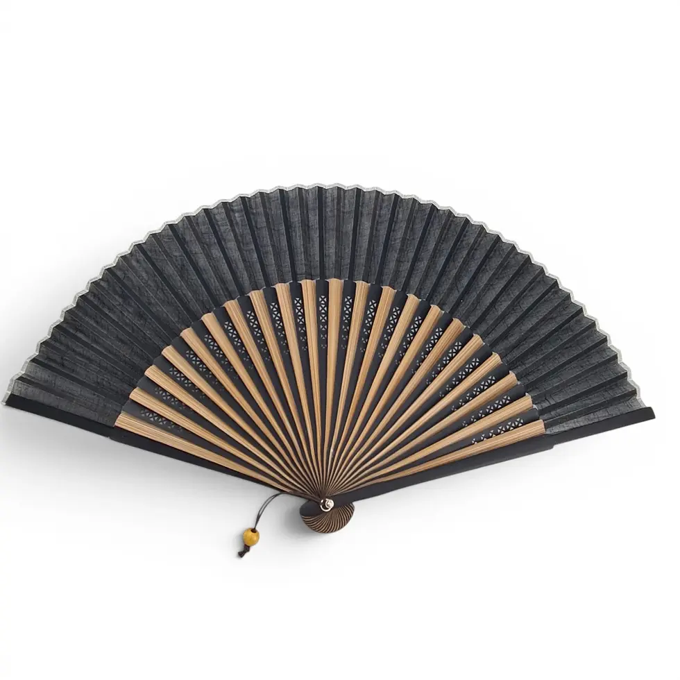 Miniatura: ventaglio giapponese nero