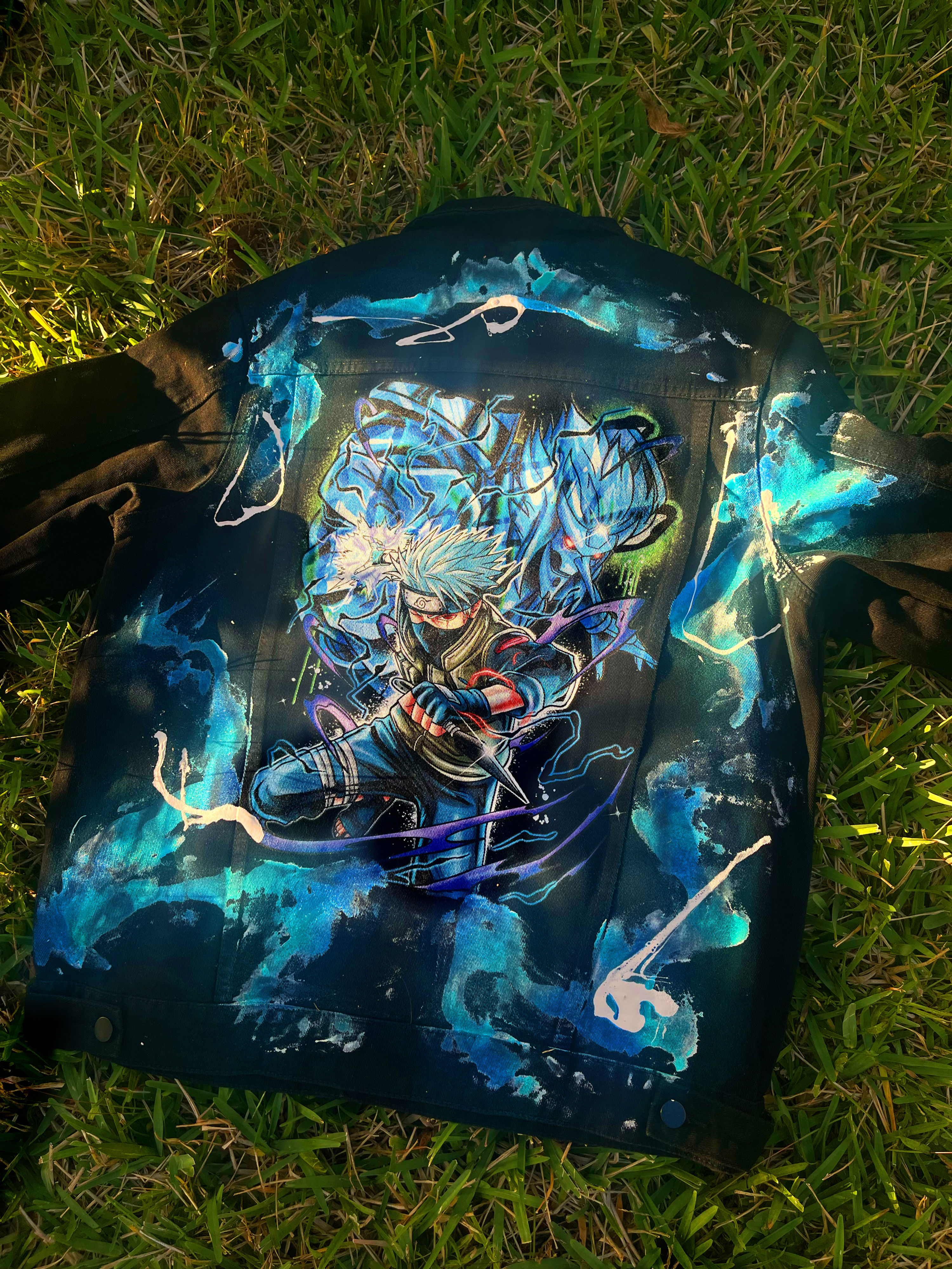 Lightning Man Black Denim Jacket