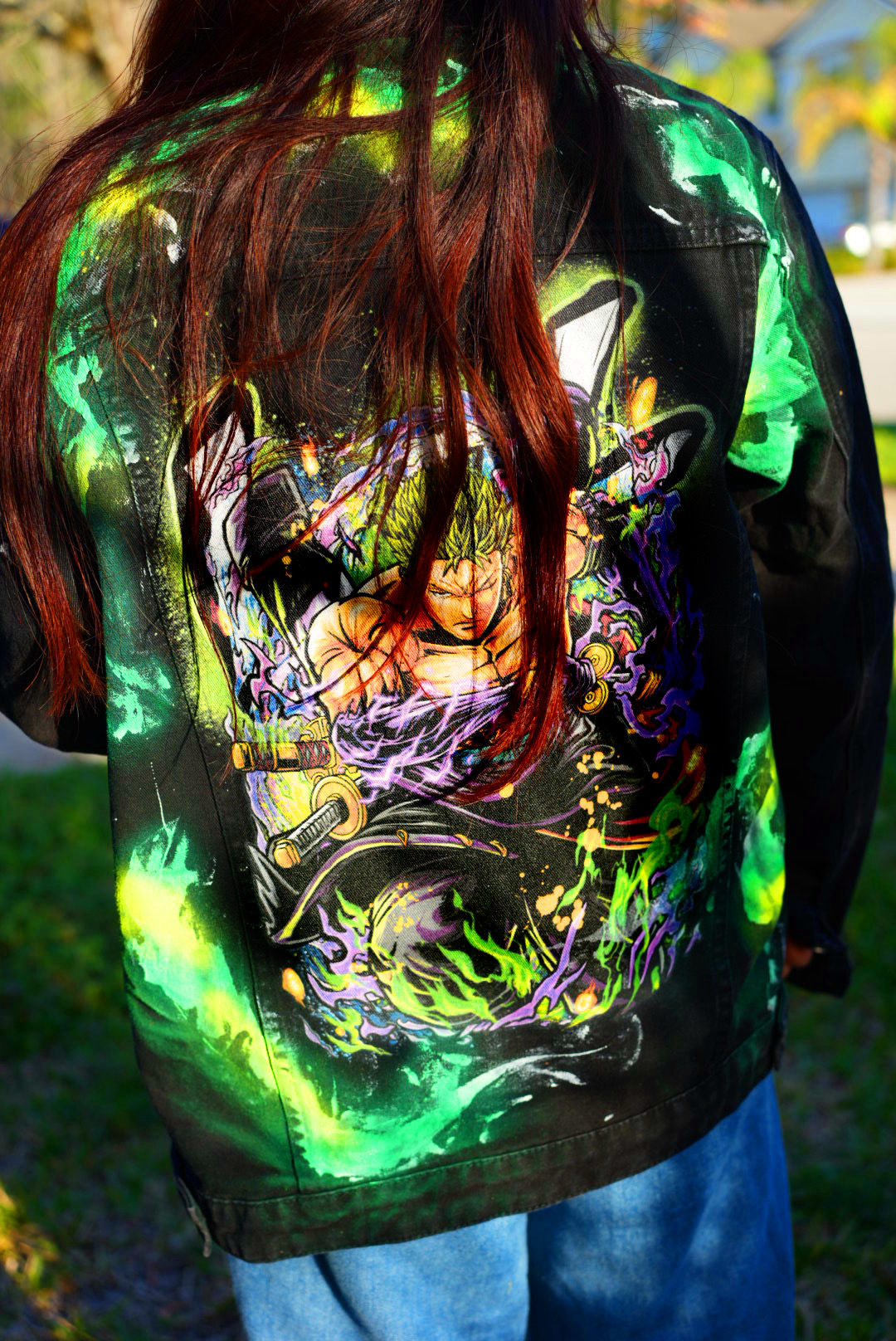 Mossed Haired Swordsman Black Denim