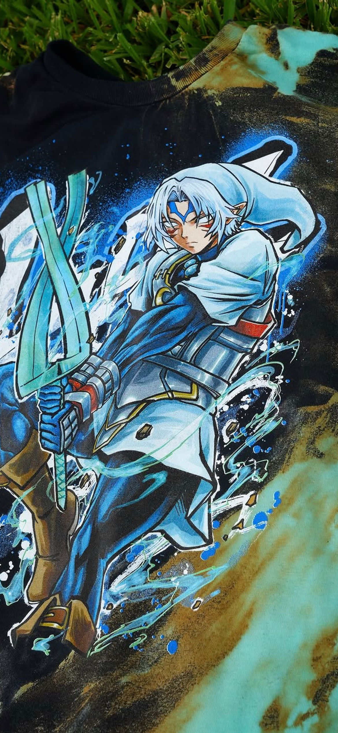 Fierce D Blue Half Dye Shirt 