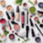 makeup created with most organic ingredients with a white background which should have lip