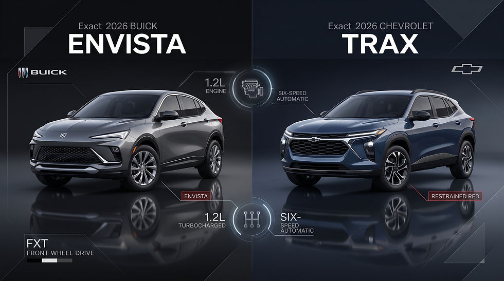 2026 Buick Envista vs. Chevrolet Trax: The Basics