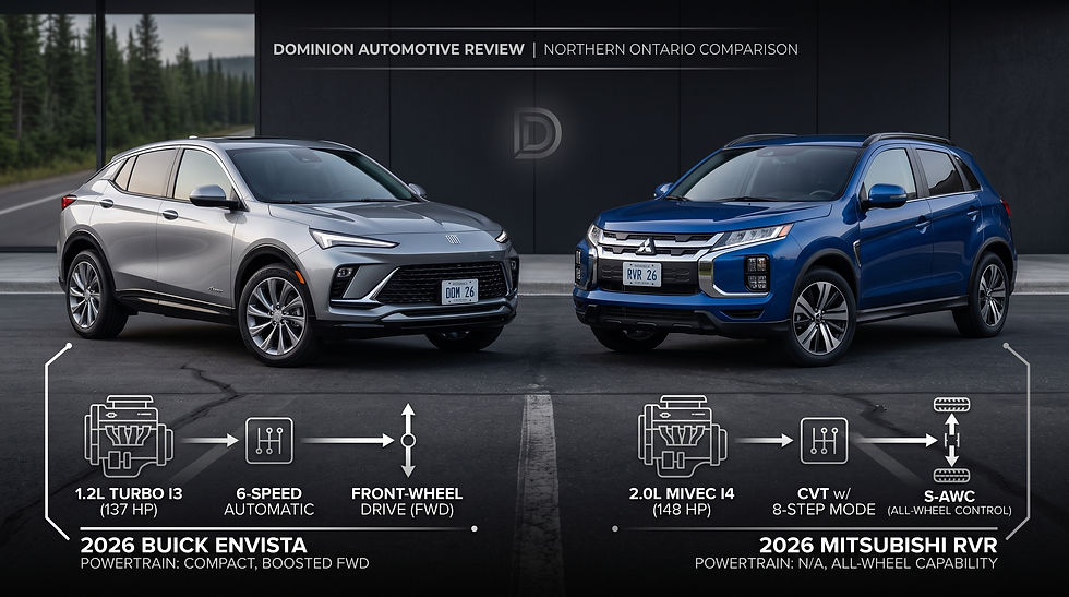 2026 Buick Envista vs. Mitsubishi RVR: Powertrains