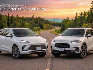 Compare the 2026 Buick Envista and Honda HR-V for Thunder Bay and Northern Ontario driving. See how they stack up on AWD, fuel economy, performance, cargo space, technology, winter capability and total cost of ownership to find the compact SUV that fits your needs.