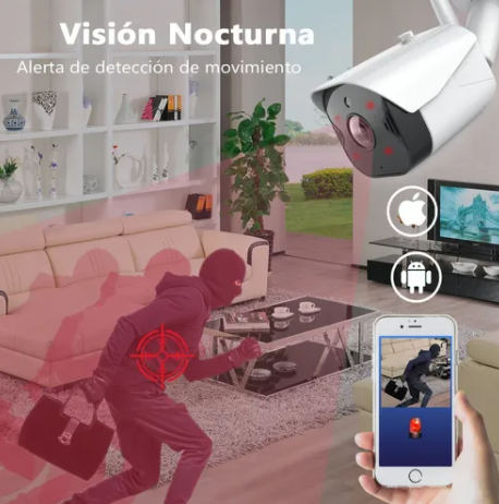 Miniatura: Cámara Wifi bala para exterior é interior HD 1080P