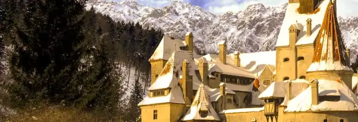 Castillo de Dracula en Rumania, Bran en invierno
