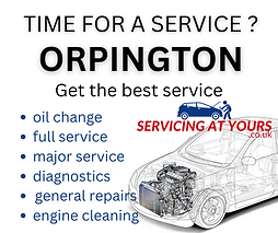 image of a car skeleton image and wording time for a service orpington, oil change full service major service diagnostics general repairs engine cleaning servicing at yours mobile mechanic orpington kent