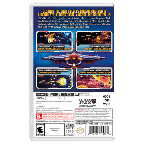 Rick Henderson (Elite Edition) [Nintendo Switch] | VGNYsoft Games