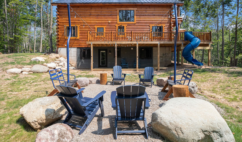 Ironwood vacation rental back yard sauna and firepit