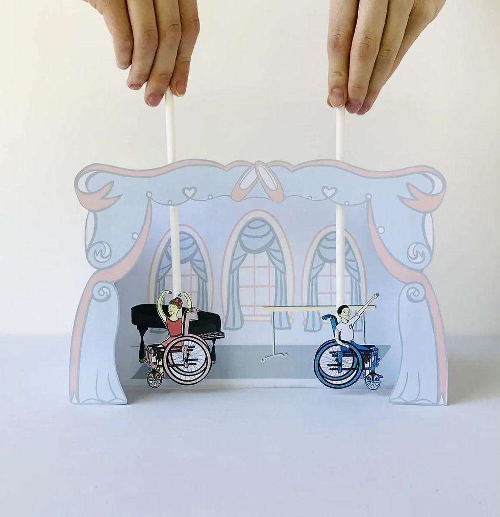 Thumbnail: Ballet Class Printable Puppet Theater