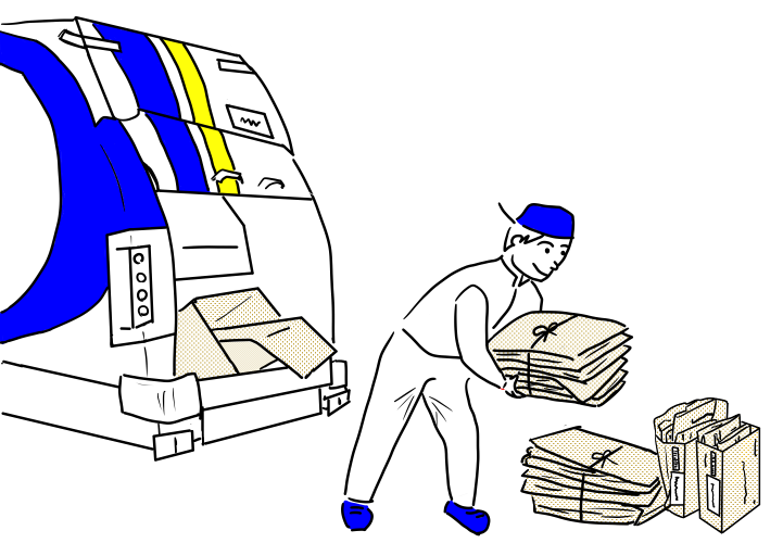 古紙回収イラスト