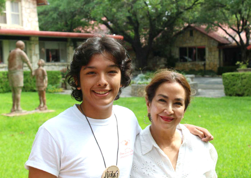 A son and his mother at Camp Stewart Mothers / Sons event