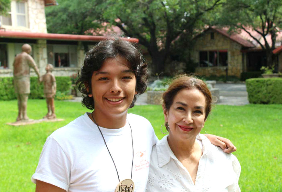 A son and his mother at Camp Stewart Mothers / Sons event