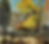 Oil painting of a small rural house surrounded by tall trees with autumn foliage.