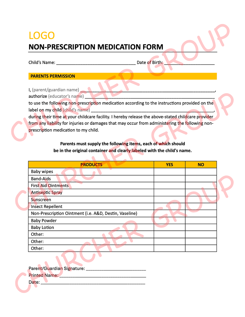 Thumbnail: Childcare Enrolment Package (Editable Word Templates)