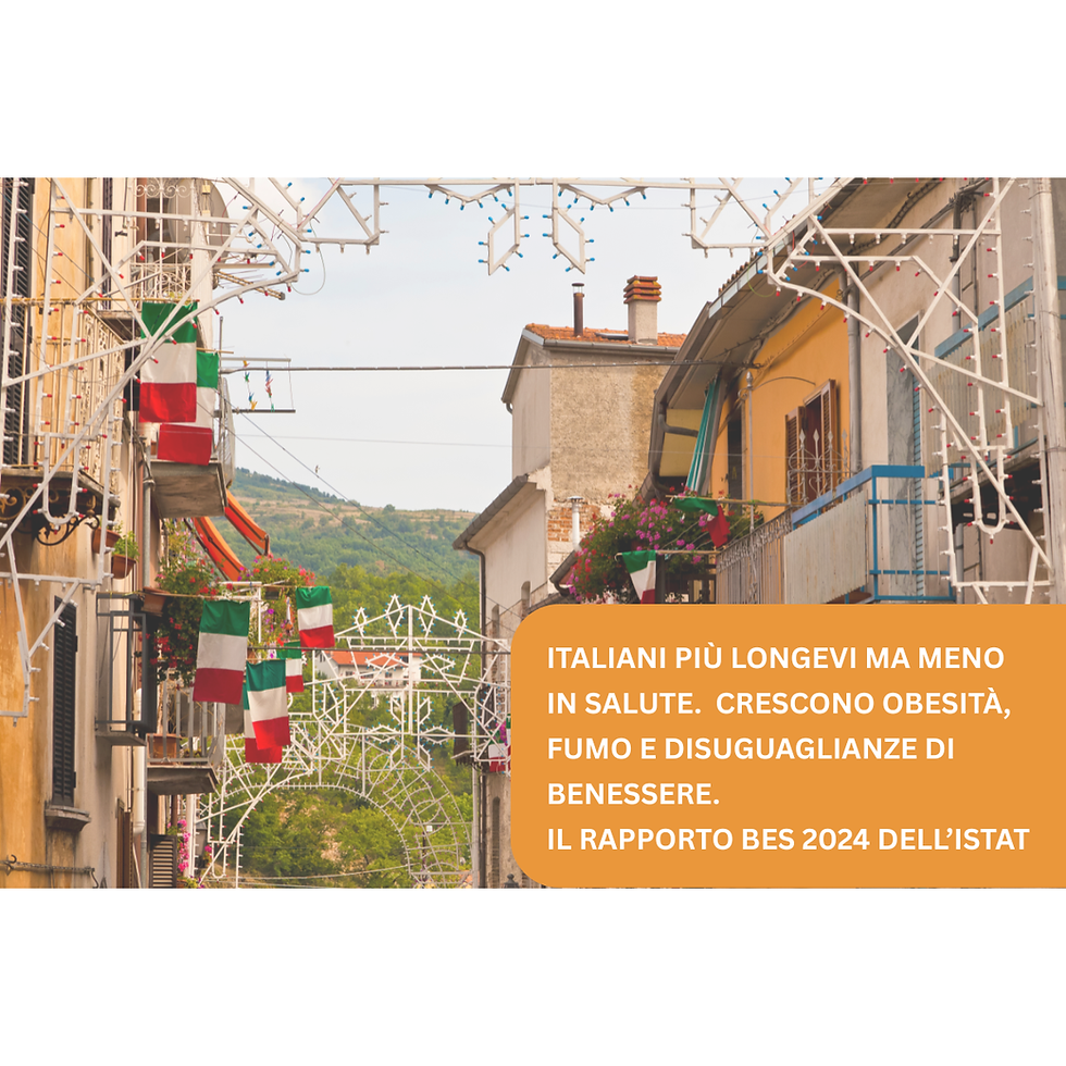 Italiani più longevi ma meno in salute. Rapporto BES 2024 di ISTAT