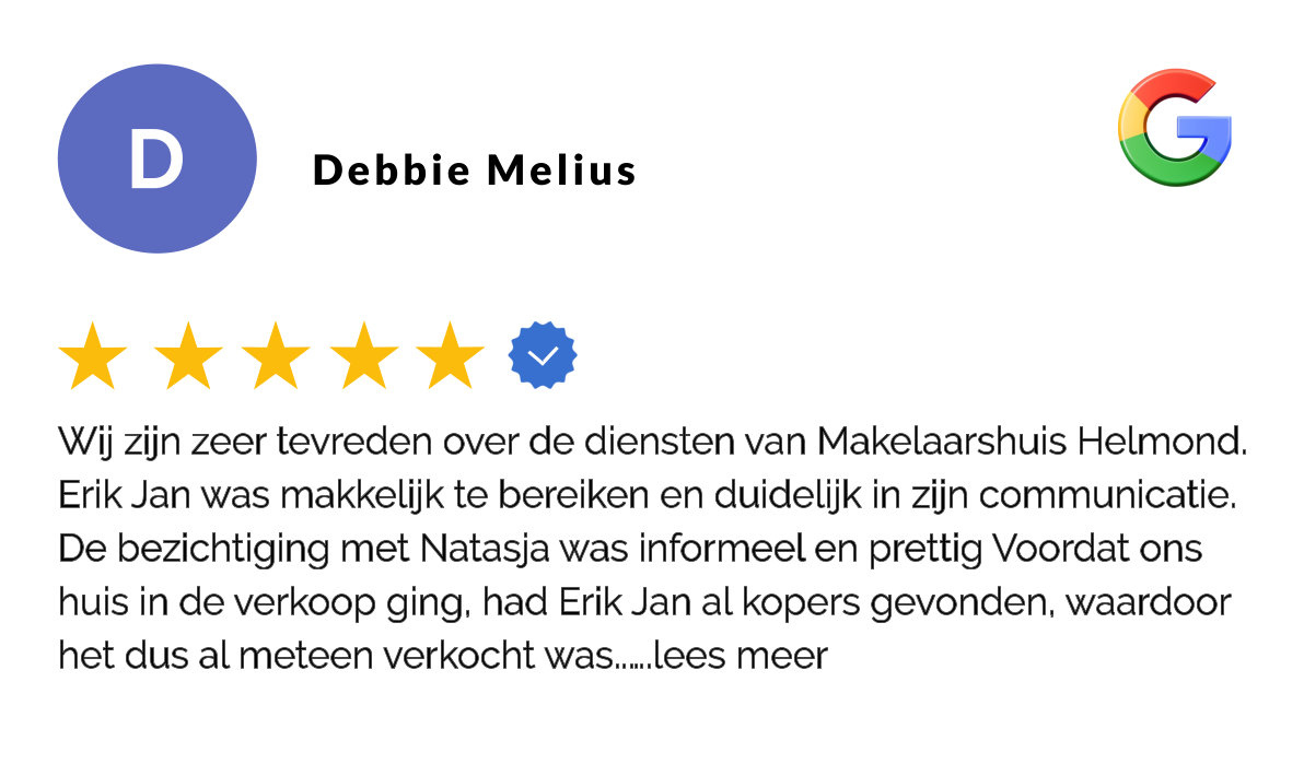 Google-review over makelaar in Helmond