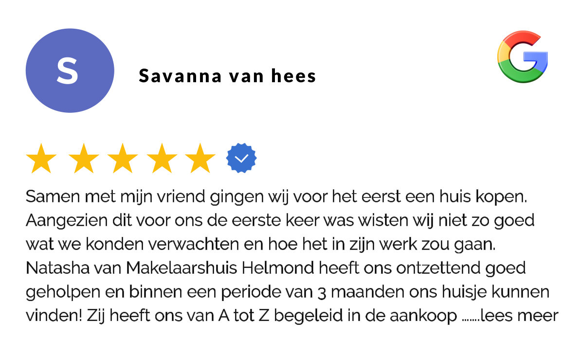 Google-review over Makelaarshuis Helmond