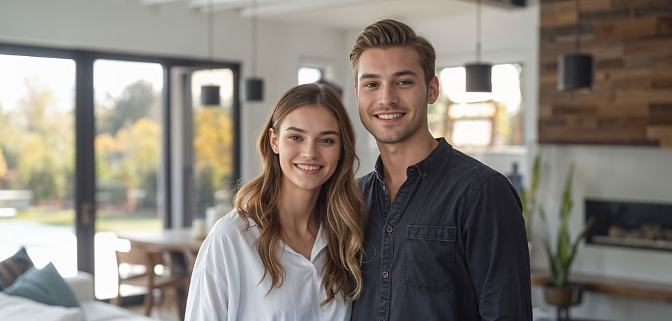 Kopers in hun eerste gezamenlijke woning in Helmond