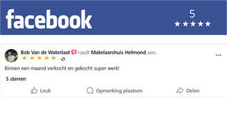 Facebook en social media review beste makelaar van Helmond. Makelaarshuis Helmond voor al uw woon-vraagstukken
