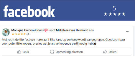 Facebook en social media review beste makelaar van Helmond. Makelaarshuis Helmond voor al uw woon-vraagstukken