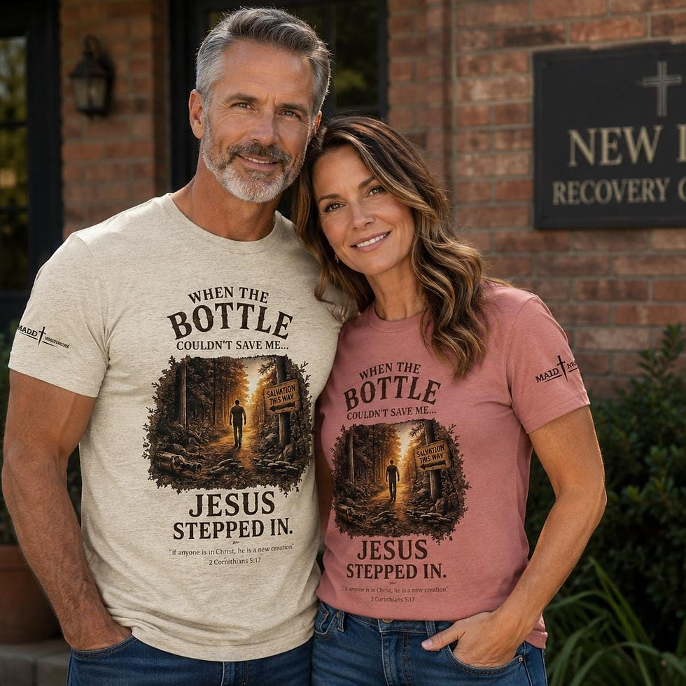 Thumbnail: Christian Recovery Shirt, Faith Based Sobriety Tee, Jesus Recovery Shirt