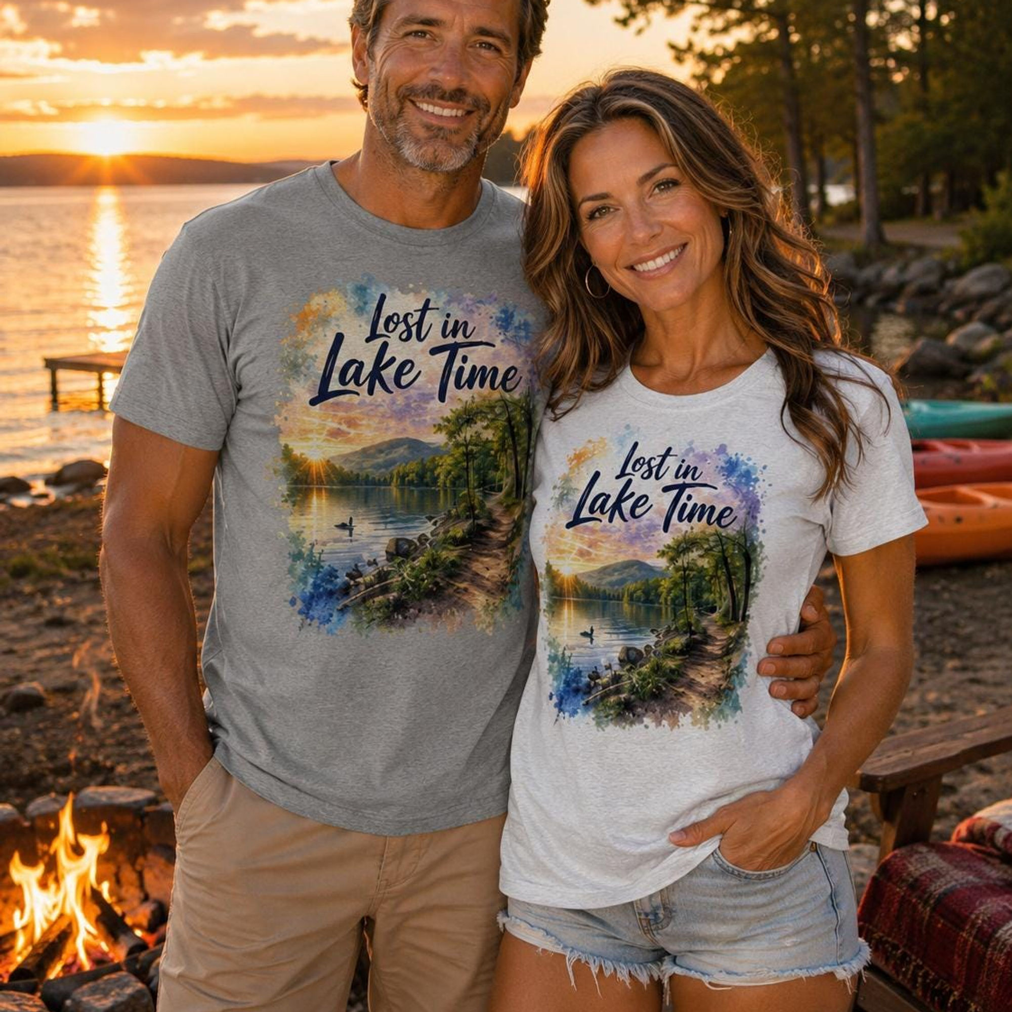 Lost in Lake Time Shirt, Lake Life Shirt, Lake Vacation Tee, Camping Shirt