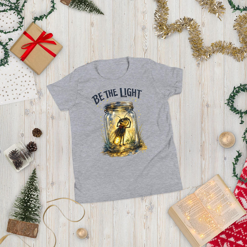 Thumbnail: Be the Light Youth Shirt, Christian Kids Shirt, Firefly Mason Jar Tee