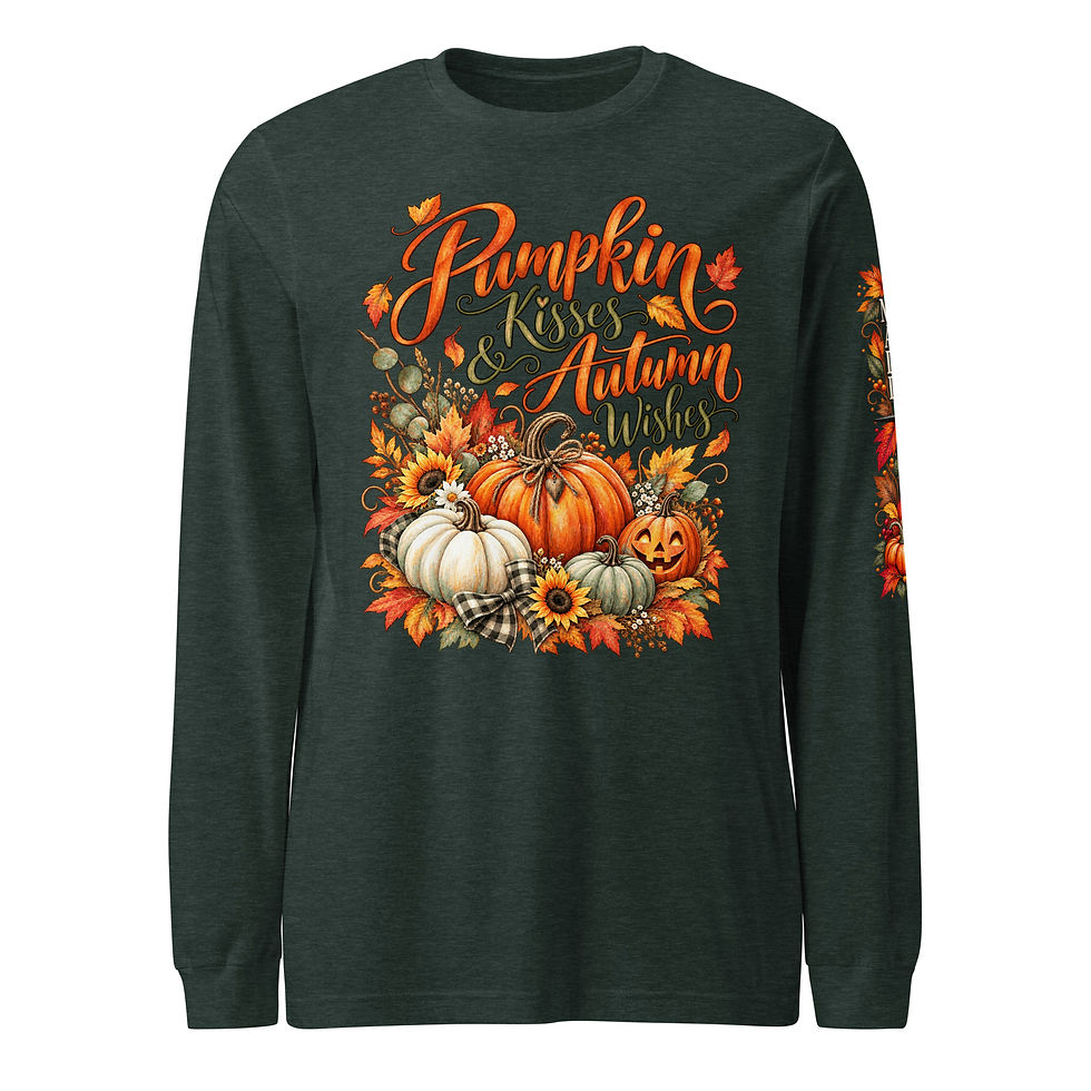 Thumbnail: Women's Fall Pumpkin Long Sleeve Shirt | Trails of Grace