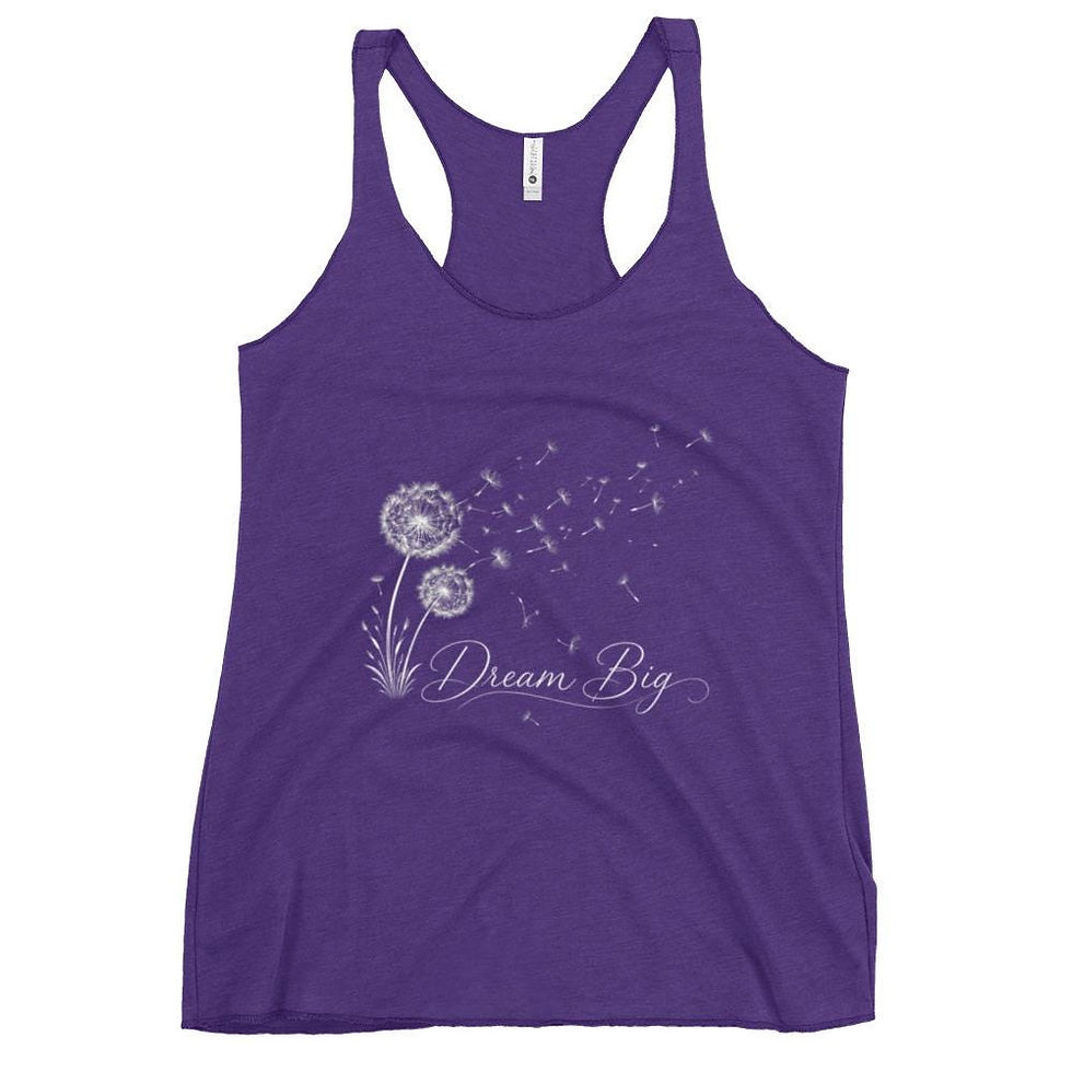 Thumbnail: Dream Big Dandelion Tank Top, Inspirational Women's Racerback Tank