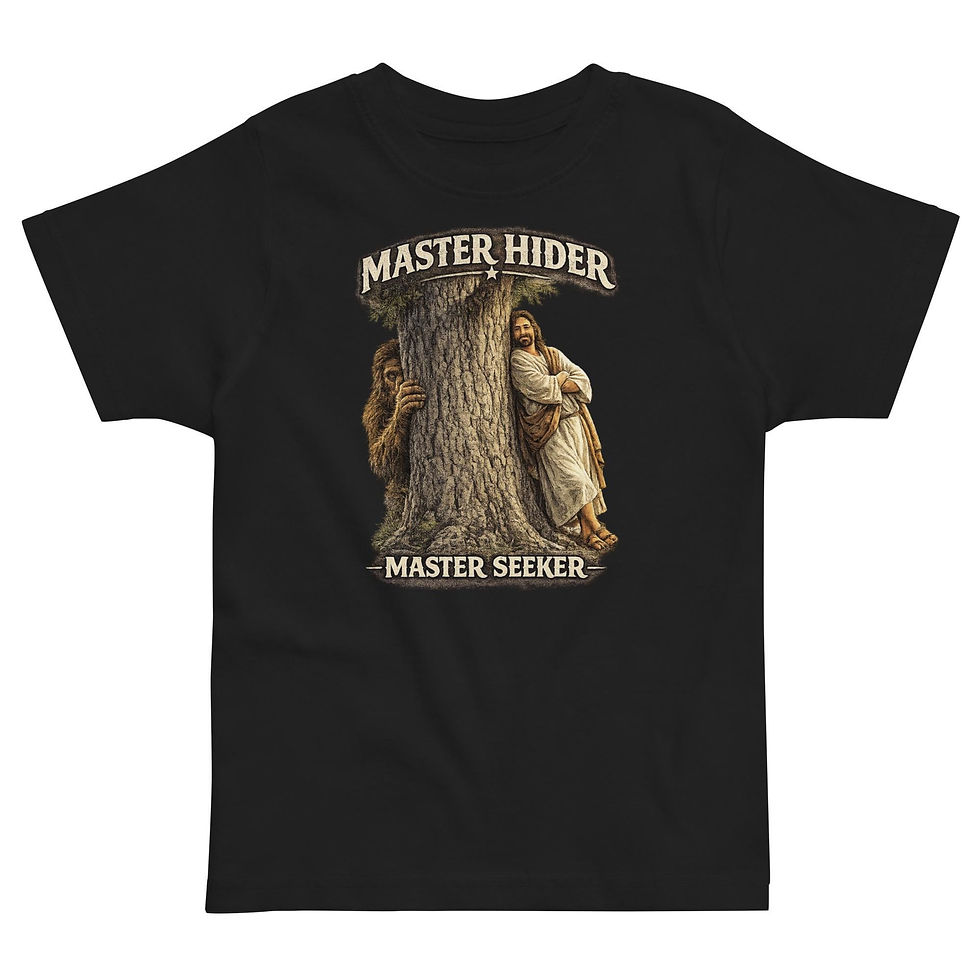 Thumbnail: Master Hider Master Seeker Toddler T-Shirt Christian Toddler Shirt Jesus Hide