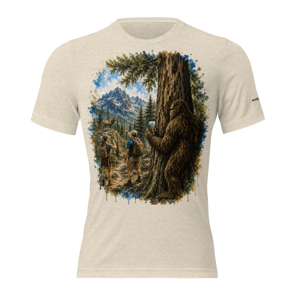 Thumbnail: Bigfoot Wildlife Photographer Shirt, Funny Sasquatch Hiking Tee, Camping Shirt