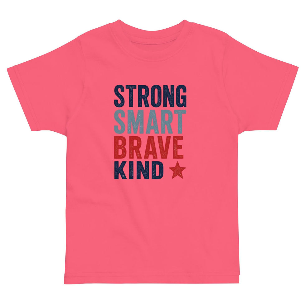 Thumbnail: Strong Smart Brave Kind Toddler Shirt, Kids Affirmation Shirt