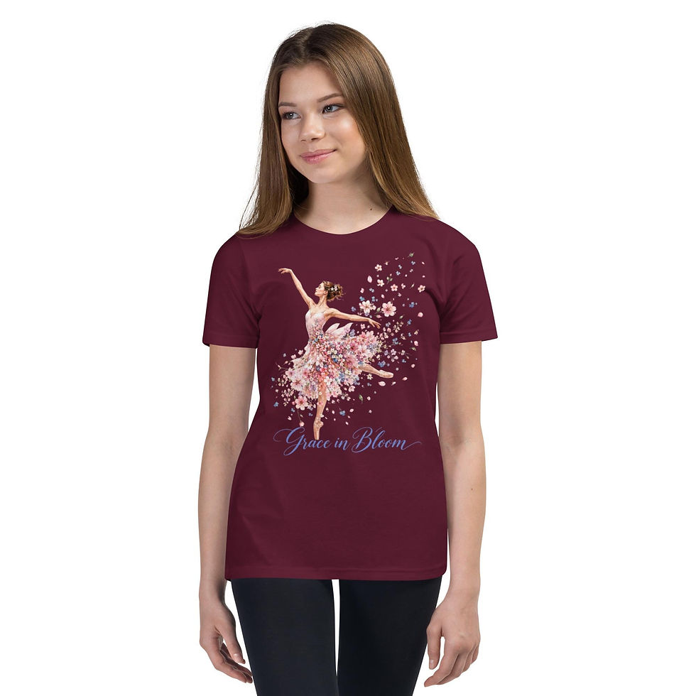 Thumbnail: Grace in Bloom Shirt, Floral Ballerina Shirt, Ballet Dancer Gift