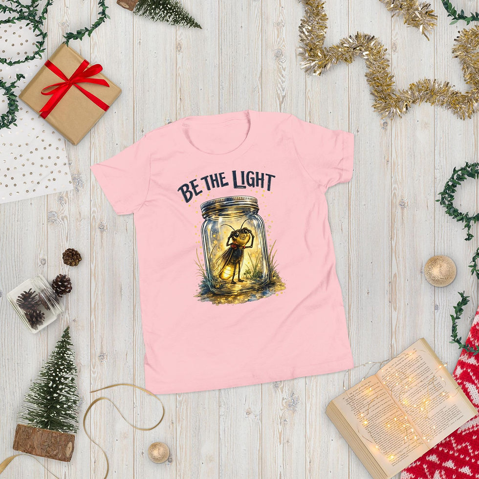 Thumbnail: Be the Light Youth Shirt, Christian Kids Shirt, Firefly Mason Jar Tee