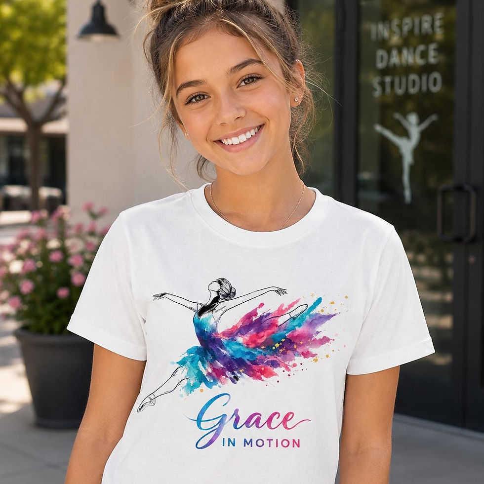 Thumbnail: Grace in Motion Shirt, Ballet Dancer Gift, Inspirational Dance Shirt