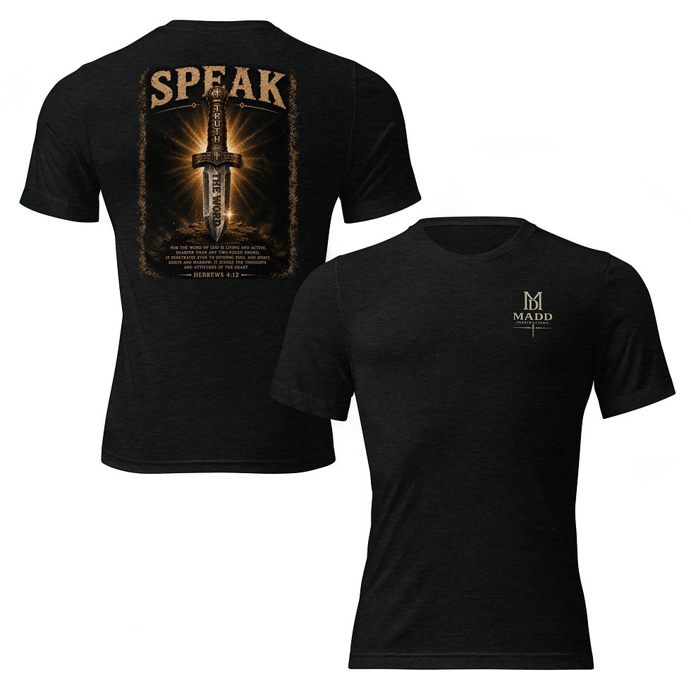Thumbnail: Speak Truth The Word Hebrews 4:12 Christian T-Shirt, Bible Verse Shirt