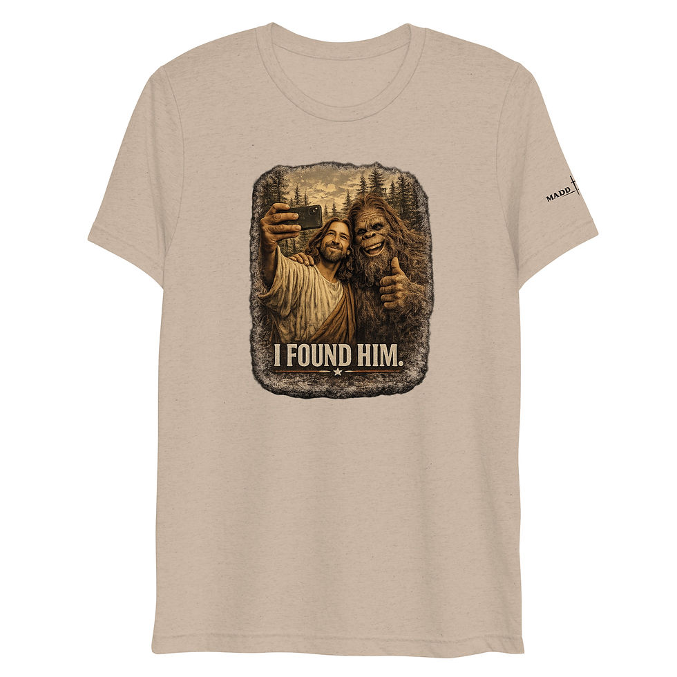 Thumbnail: I Found Him Bigfoot Jesus Selfie Shirt 