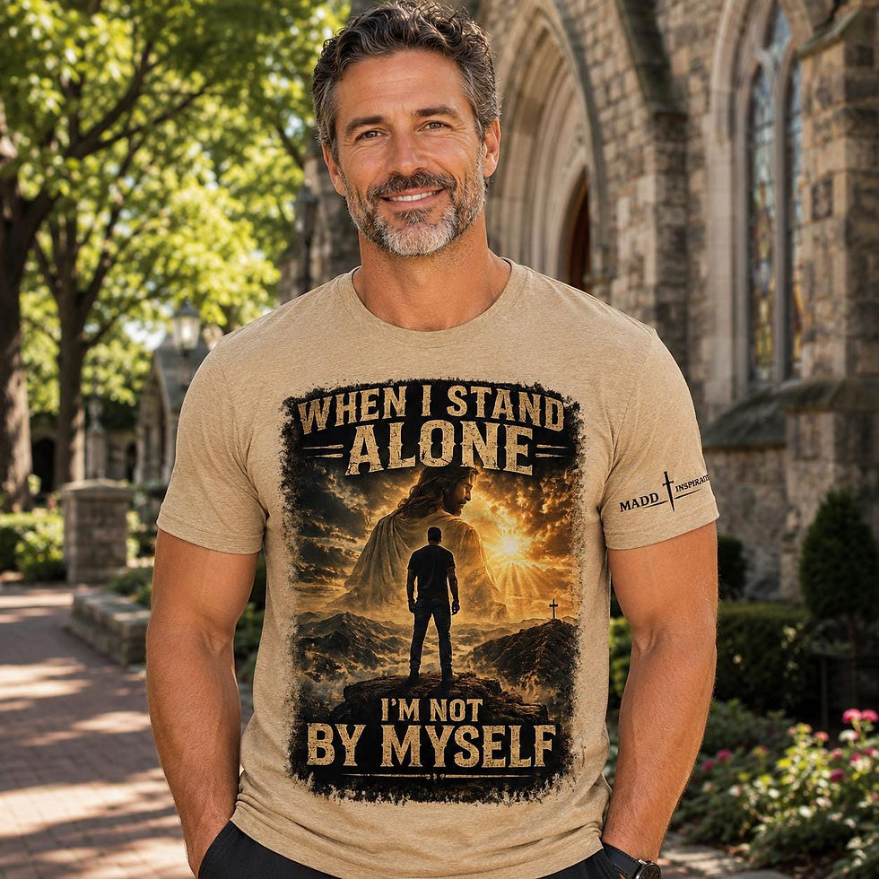 Thumbnail: When I Stand Alone I'm Not By Myself Christian T-Shirt, Jesus Faith Shirt