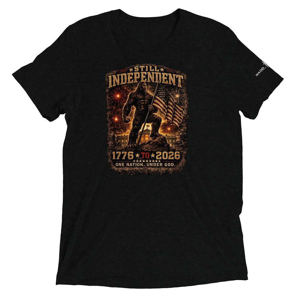 Thumbnail: Still Independent 1776-2026 Bigfoot Shirt, America 250 Patriotic Sasquatch Tee