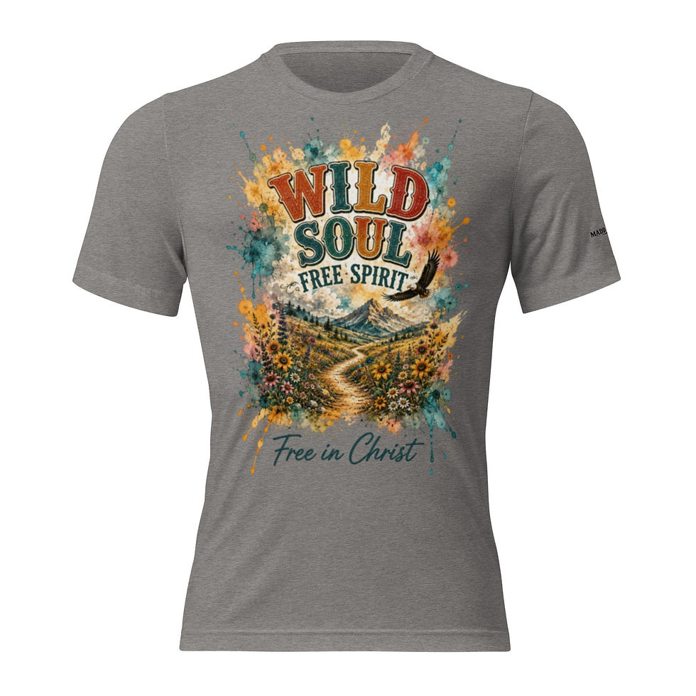 Thumbnail: Christian Shirt, Faith Shirt, Free in Christ Shirt, Eagle Christian Tee