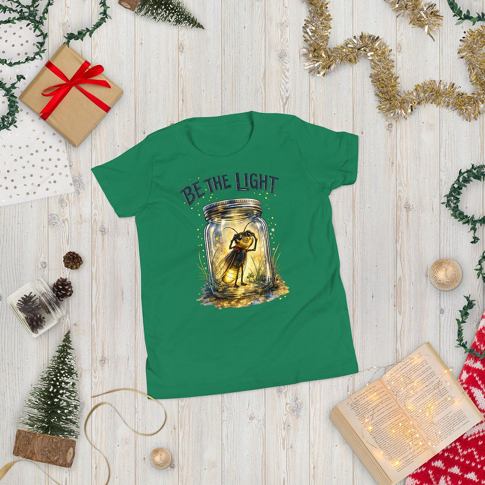 Thumbnail: Be the Light Youth Shirt, Christian Kids Shirt, Firefly Mason Jar Tee