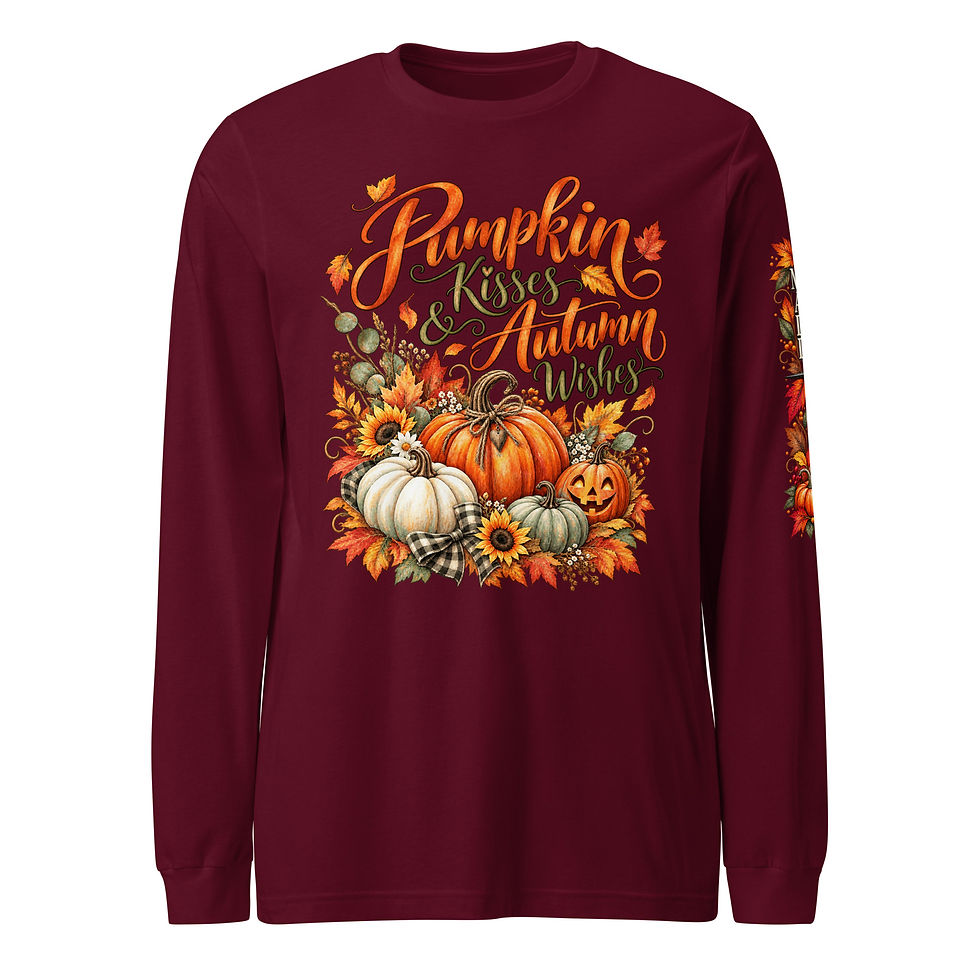 Thumbnail: Women's Fall Pumpkin Long Sleeve Shirt | Trails of Grace